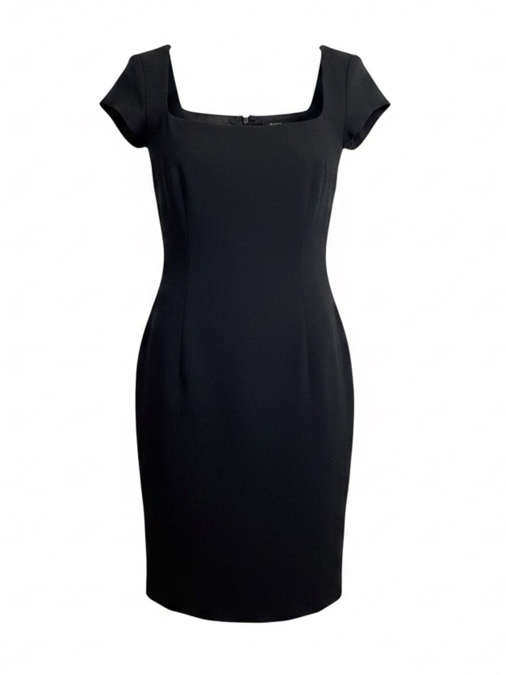 Elegant Black Asymmetrical Sheath Dress | Minimalist Cocktail Evening Dress | S